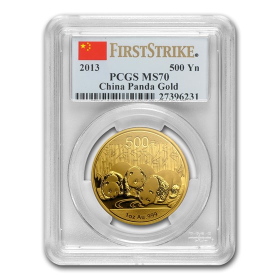 2013 China 1 oz Gold Panda MS-70 PCGS (FS) 2013 China 1 oz Gold Panda MS-70 PCGS (FS)